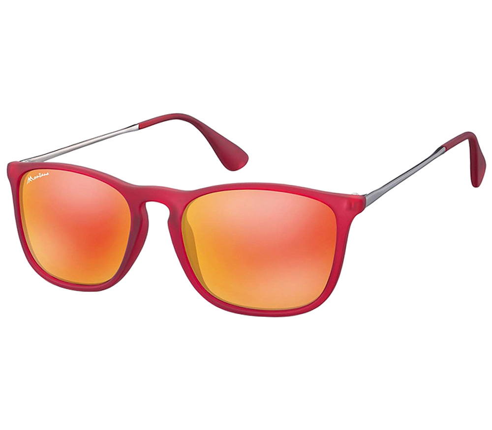 Main Image (Angle) - Motto (Red) Retro Sunglasses