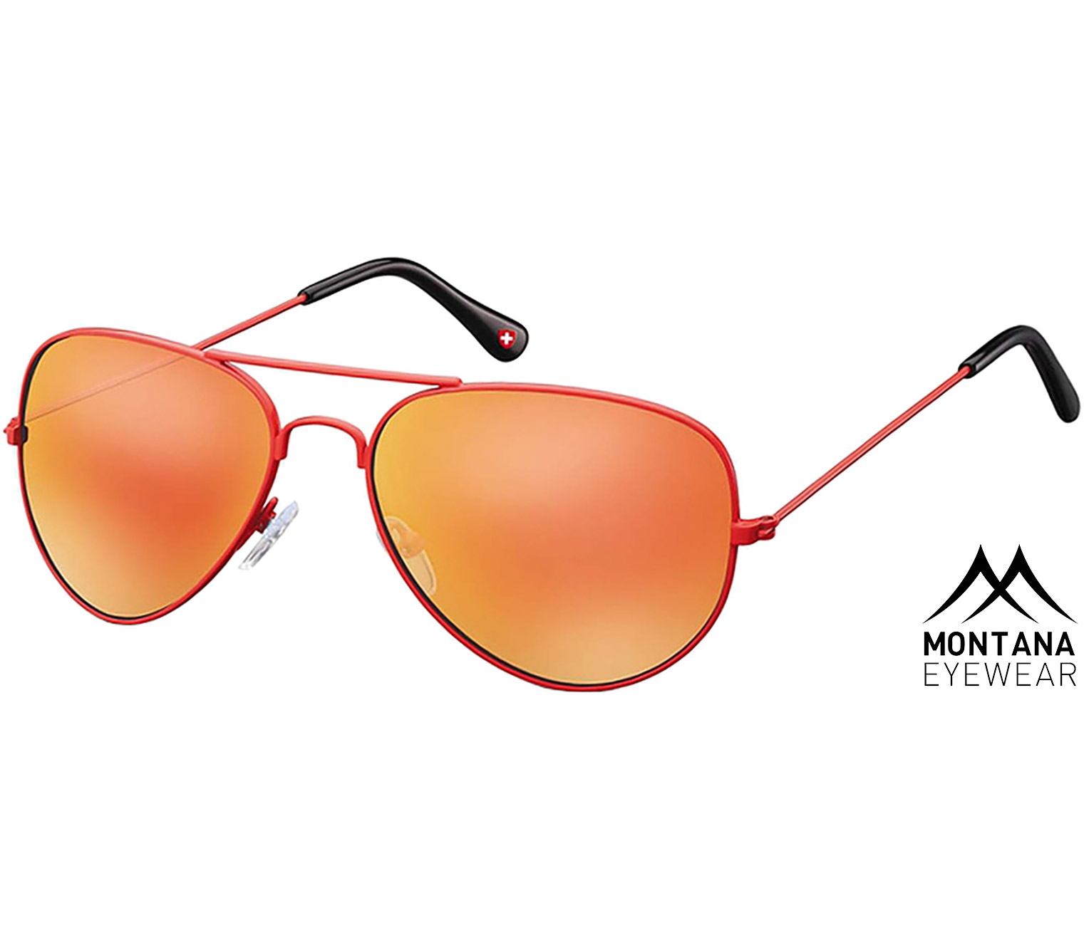 Main Image (Angle) - Island (Red) Aviator Sunglasses