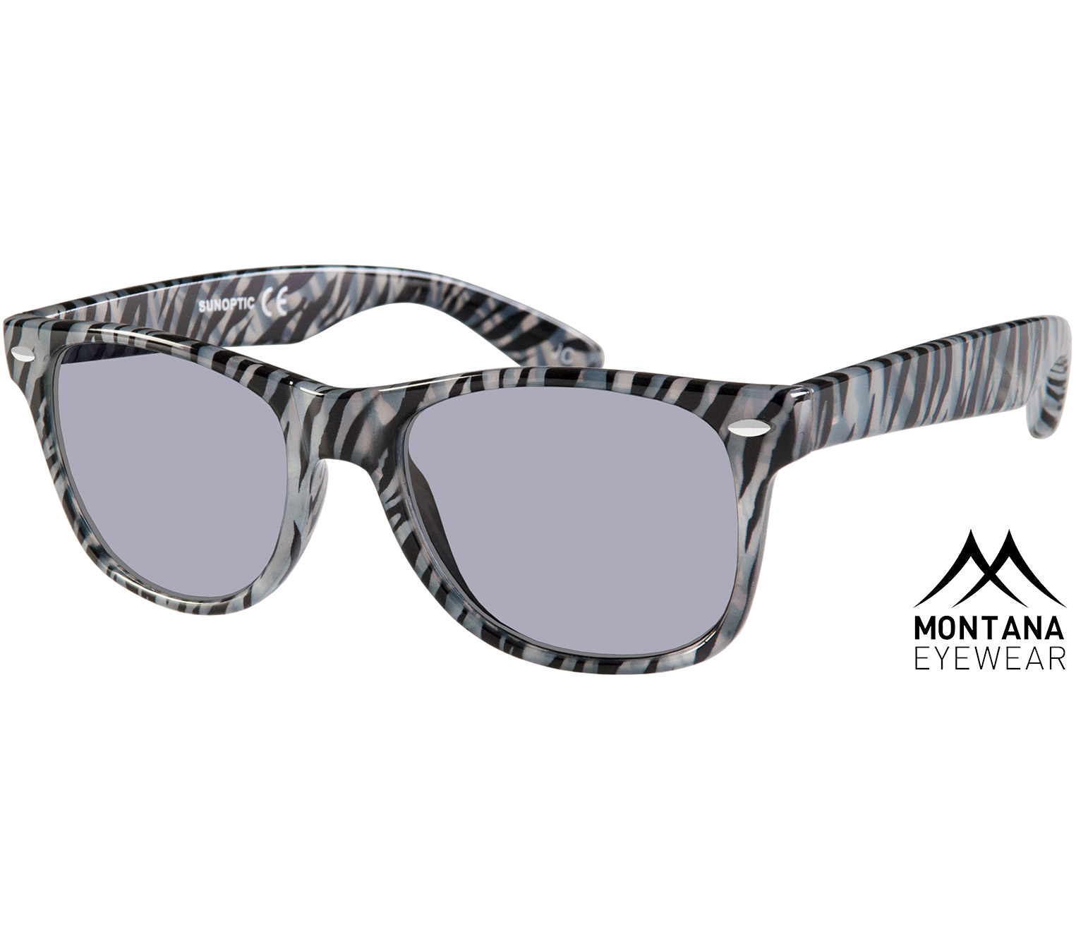 Main Image (Angle) - Miami (Zebra) Wayfarer Sunglasses