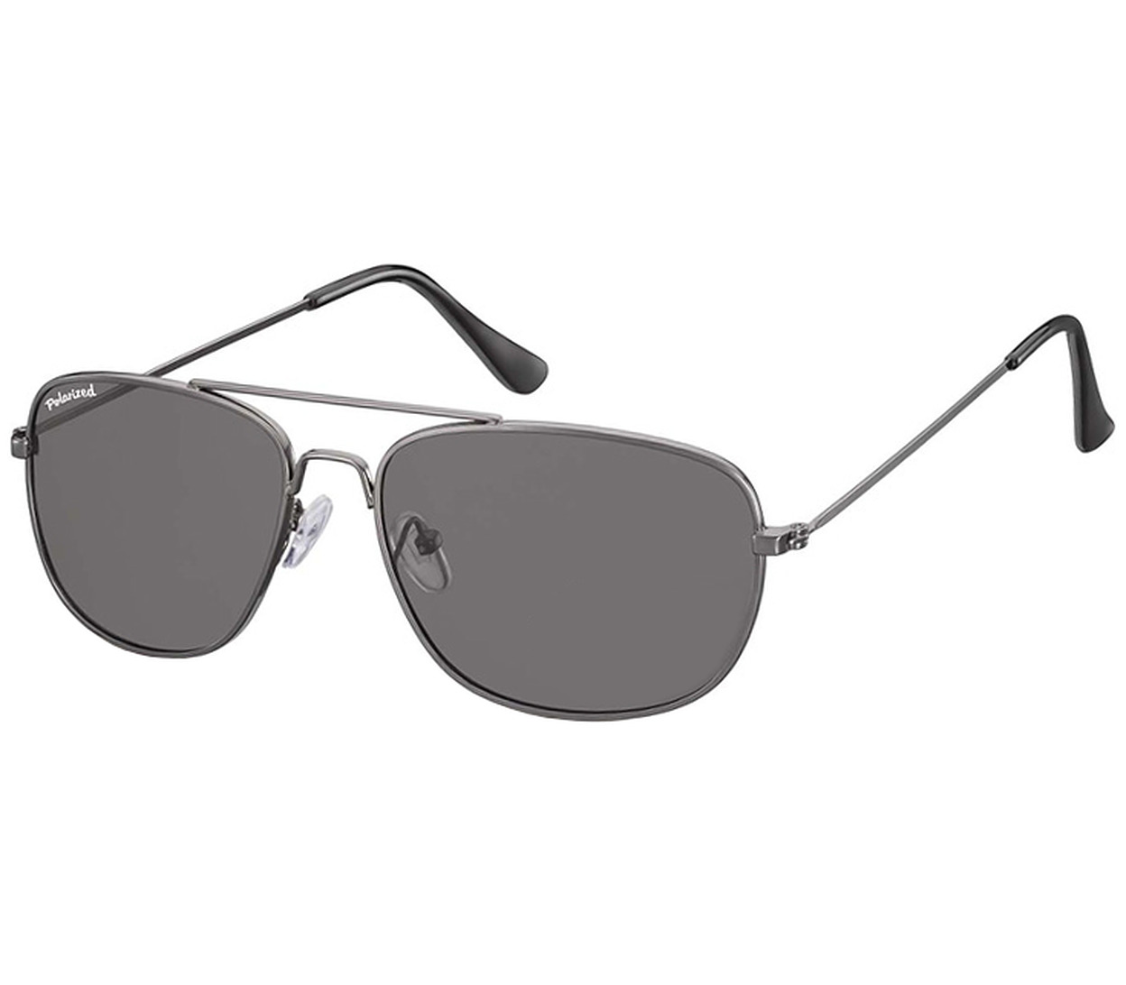 Main Image (Angle) - Corsica (Gunmetal) Aviator Sunglasses
