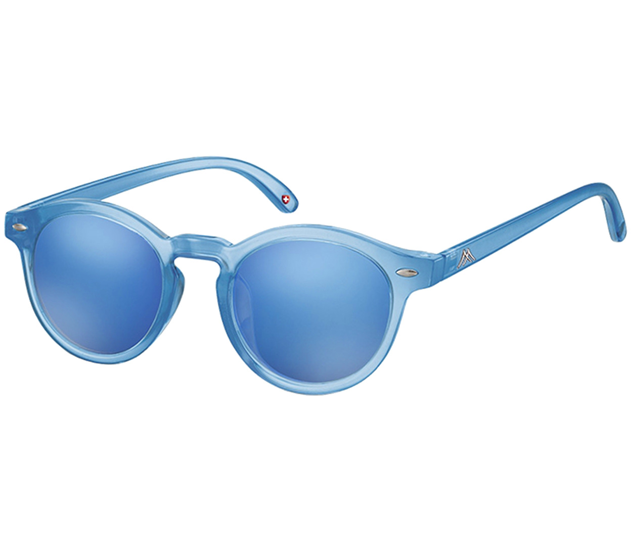 Main Image (Angle) - Turbo (Blue) Retro Sunglasses