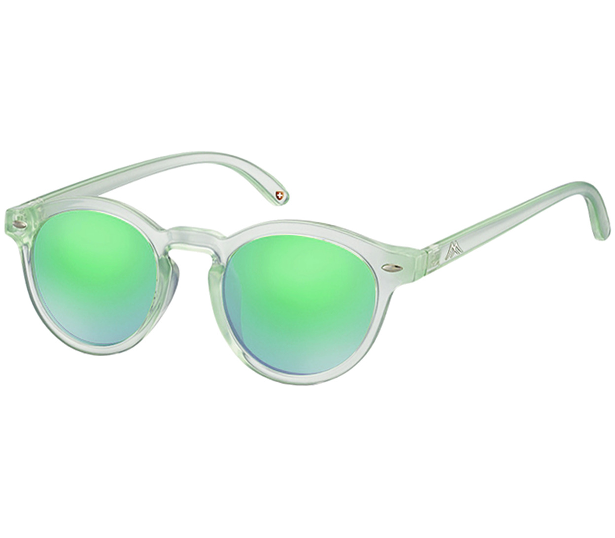 Main Image (Angle) - Turbo (Green) Retro Sunglasses