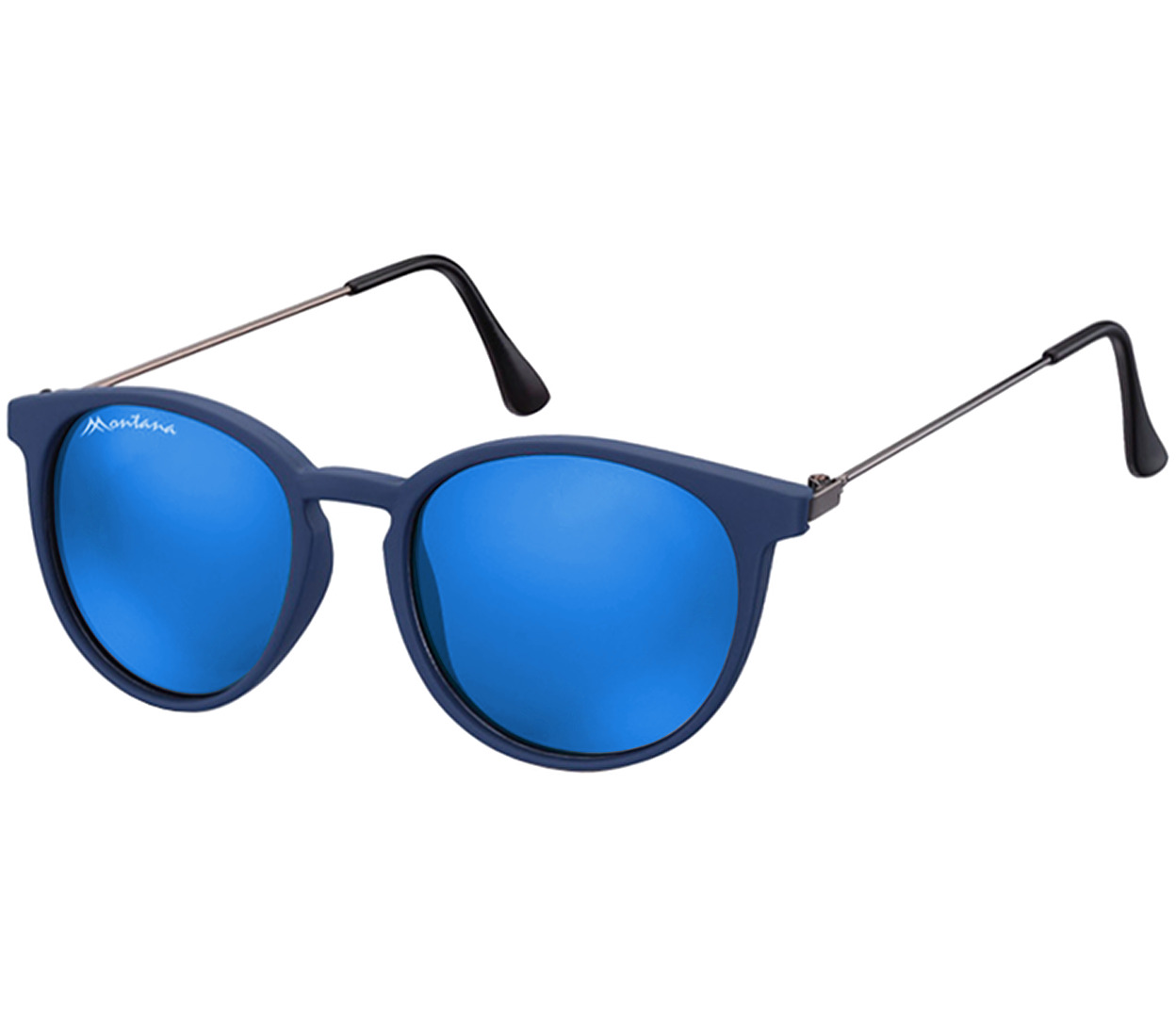 Main Image (Angle) - Andalucia (Blue) Retro Sunglasses