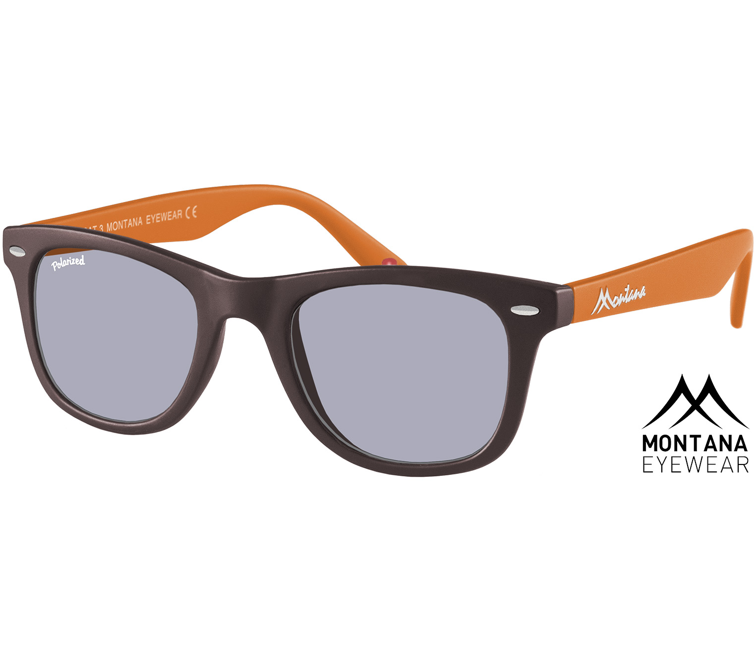 Main Image (Angle) - Valencia (Orange) Wayfarer Sunglasses