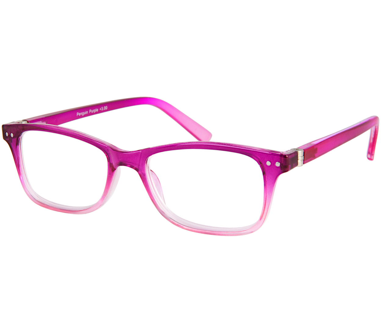 Main Image (Angle) - Penguin (Purple) Fashion Reading Glasses