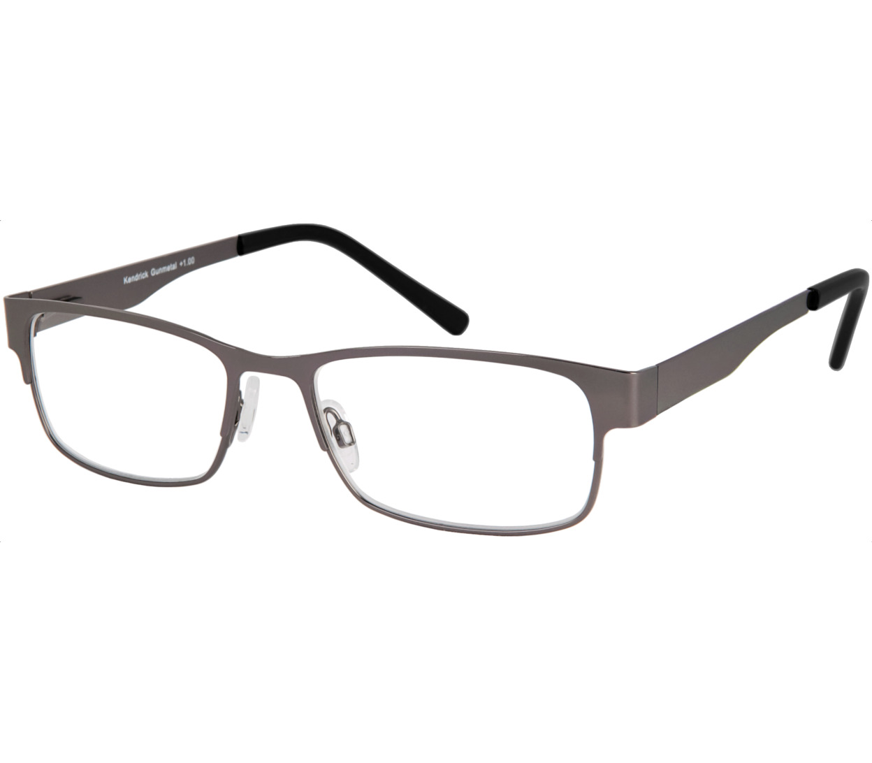 Main Image (Angle) - Kendrick (Gunmetal) Classic Reading Glasses