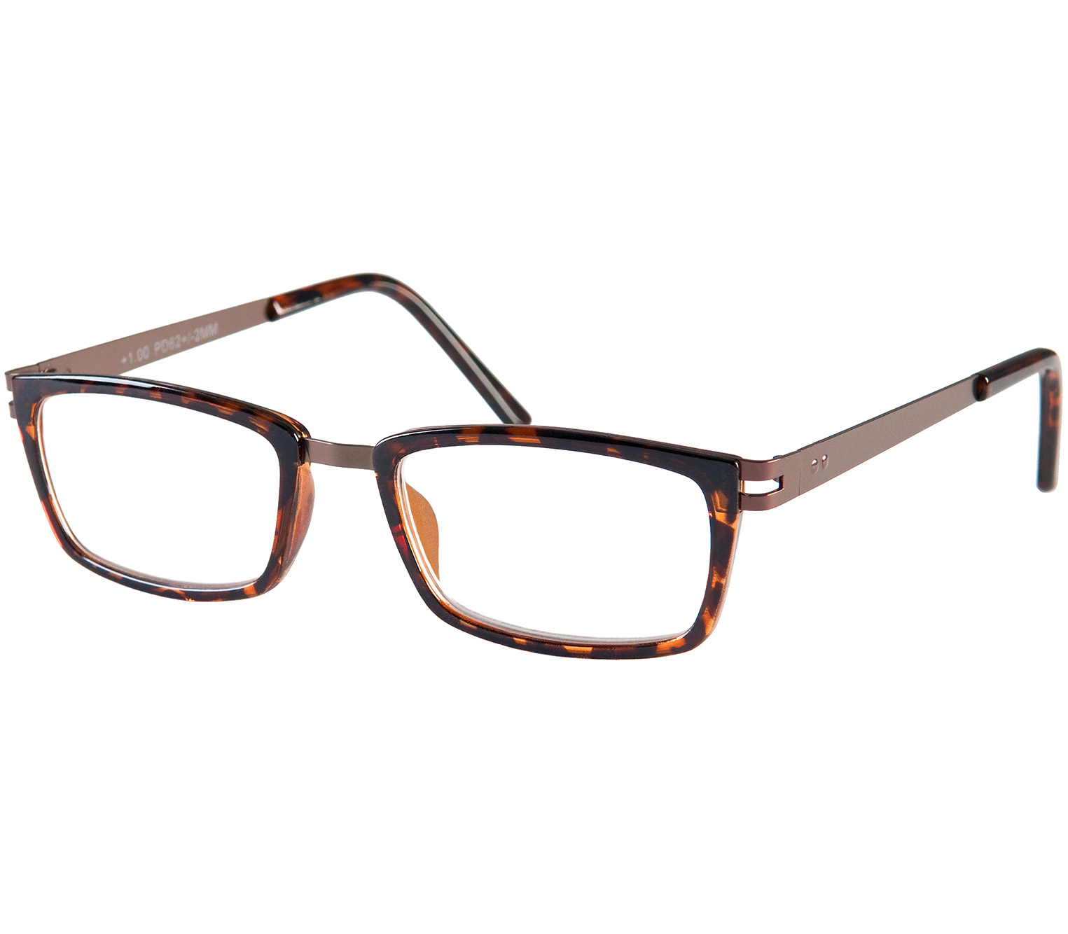 Main Image (Angle) - Midnight (Tortoiseshell) Retro Reading Glasses