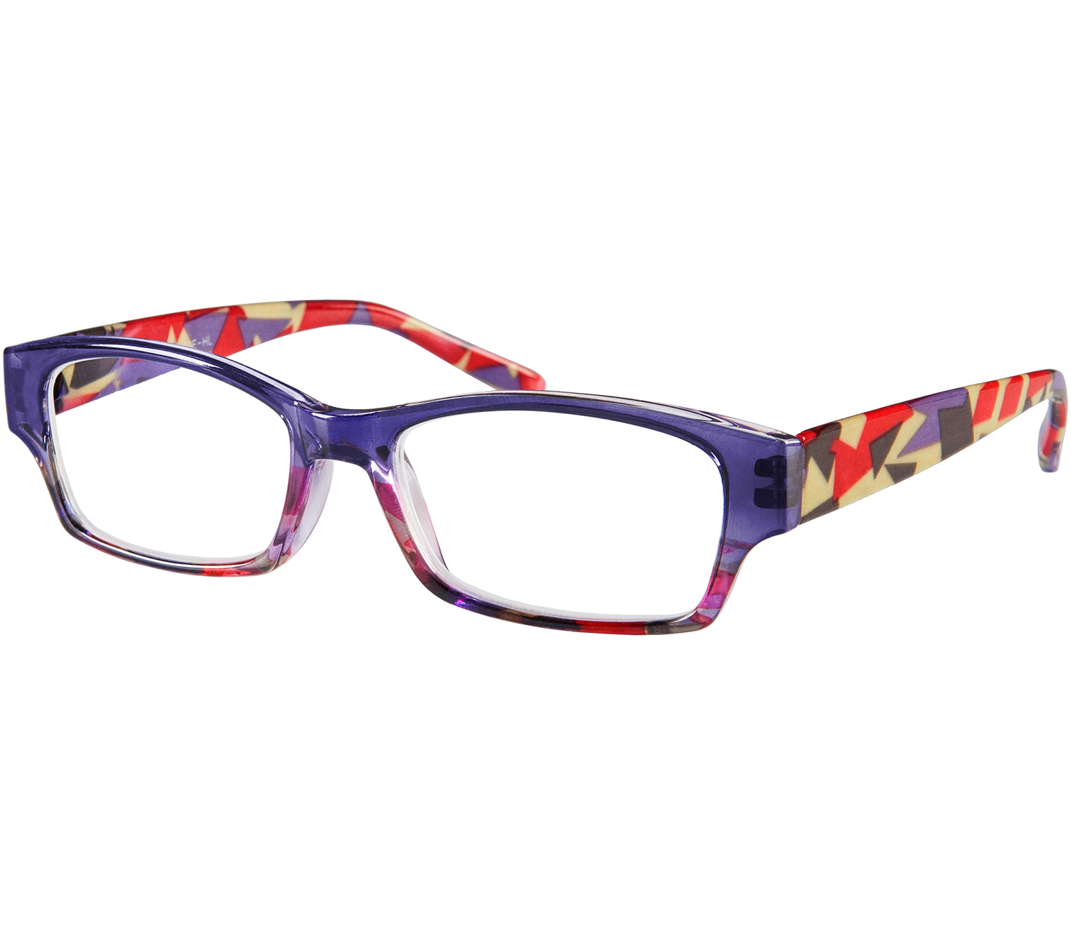 Main Image (Angle) - Mozaic (Purple) Fashion Reading Glasses