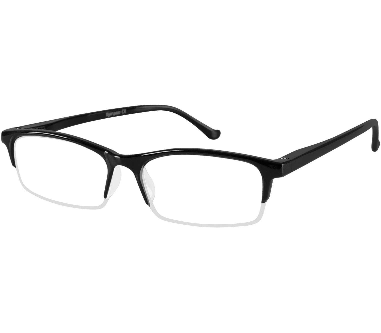 Main Image (Angle) - Yoyo (Black) Semi-rimless Reading Glasses