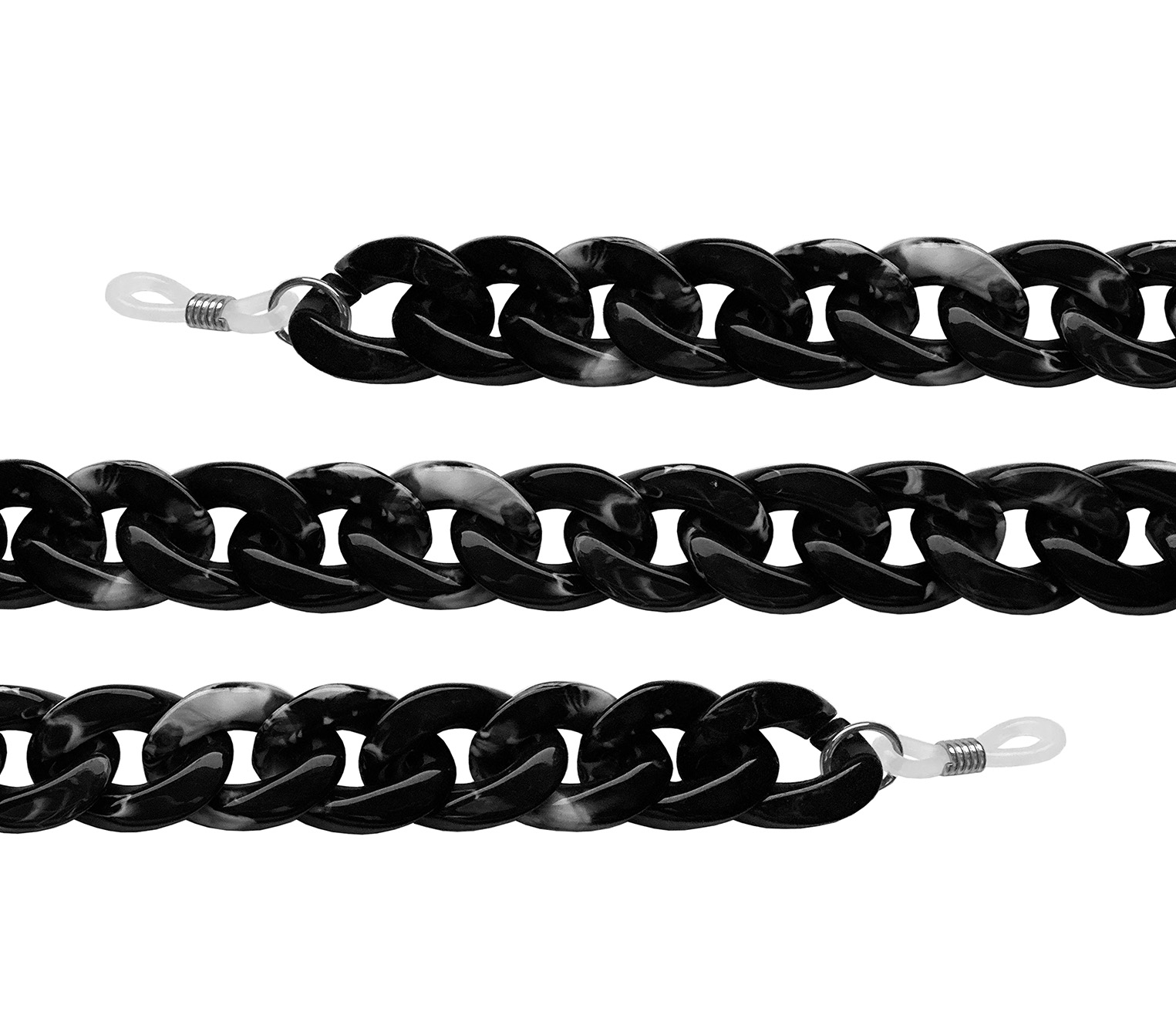 Main Image (Angle) - Coco (Black) Glasses Chains Accessories