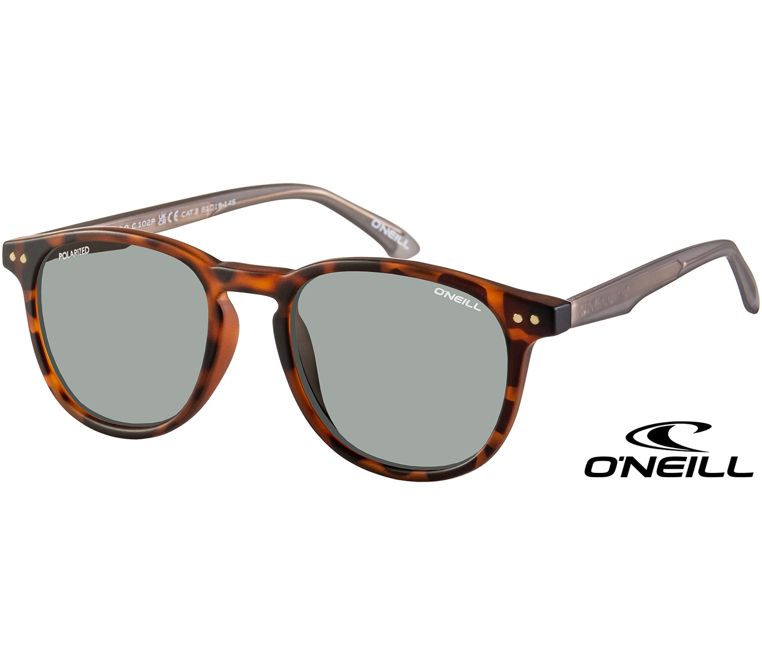 Main Image (Angle) - Summit (Tortoiseshell) Retro Sunglasses