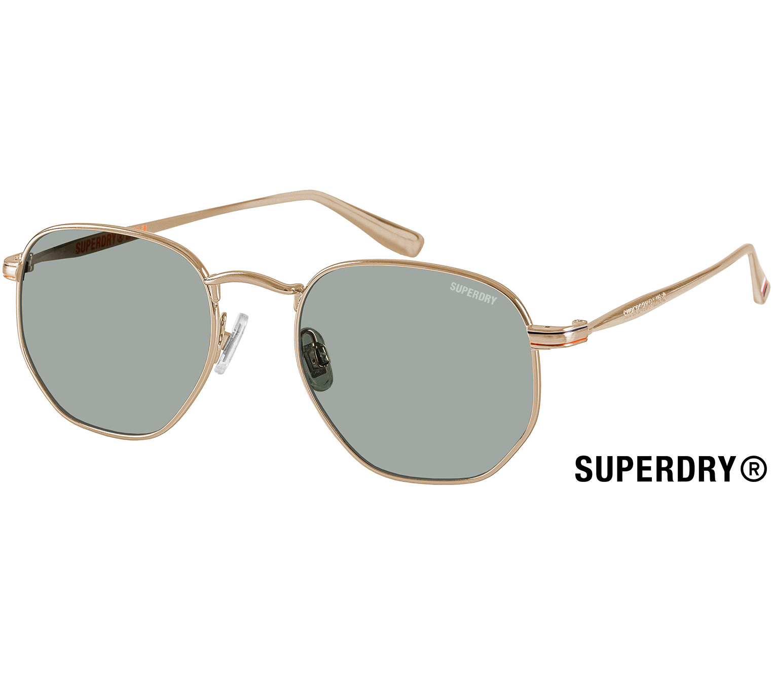 Main Image (Angle) - Ace (Gold) Retro Sunglasses