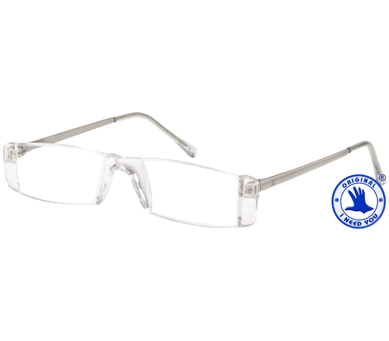 Main Image (Angle) - Champion (Silver) Rimless Reading Glasses