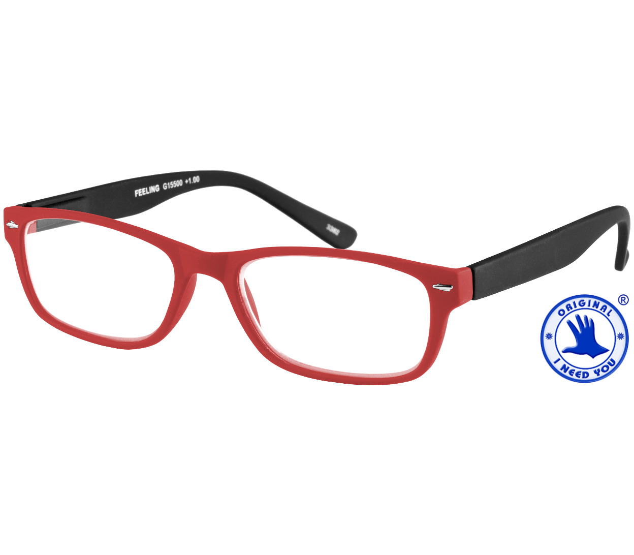 Main Image (Angle) - Feeling (Red) Classic Reading Glasses