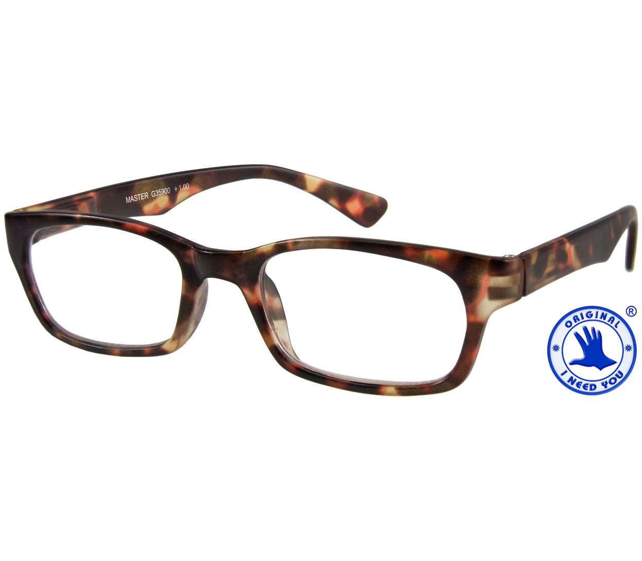 Main Image (Angle) - Master (Tortoiseshell) Retro Reading Glasses