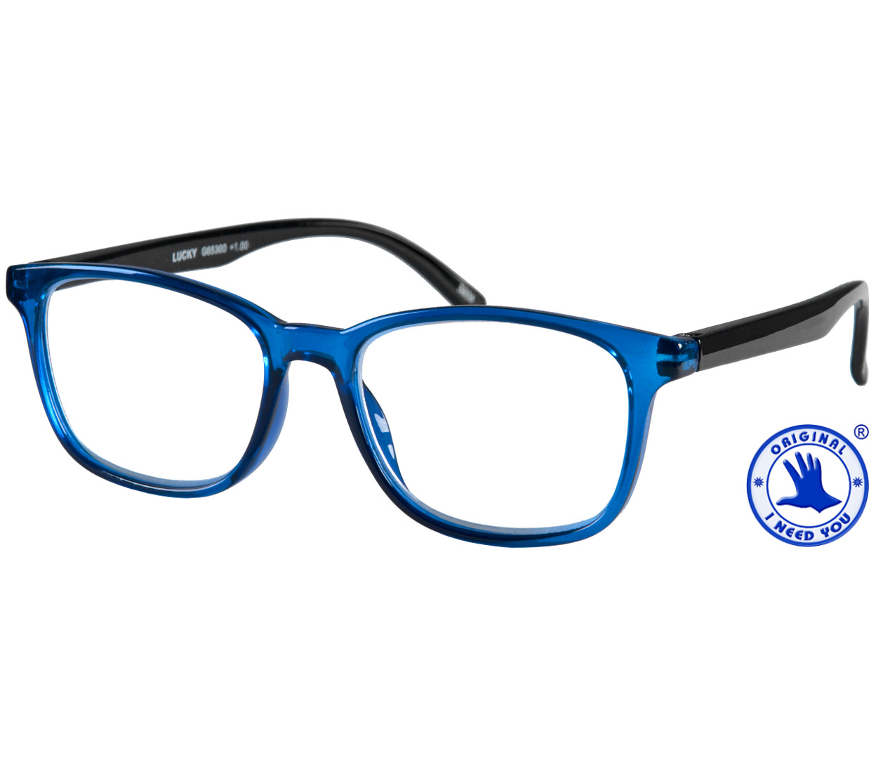 Main Image (Angle) - Rocket (Blue) Retro Reading Glasses