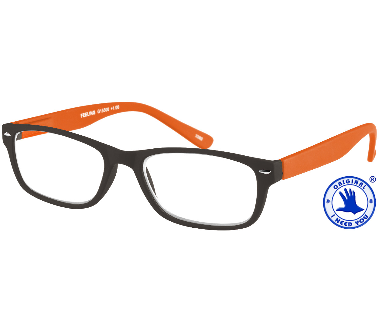 Main Image (Angle) - Feeling (Orange) Classic Reading Glasses