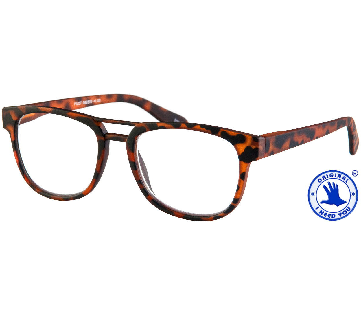 Main Image (Angle) - Pilot (Tortoiseshell) Retro Reading Glasses