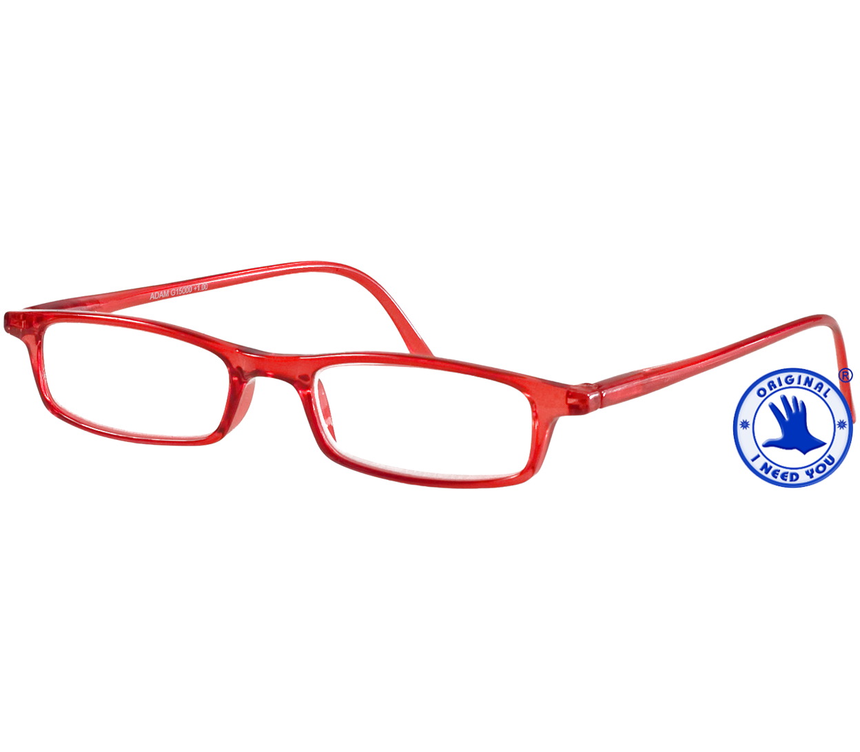 Main Image (Angle) - Adam (Red) Classic Reading Glasses