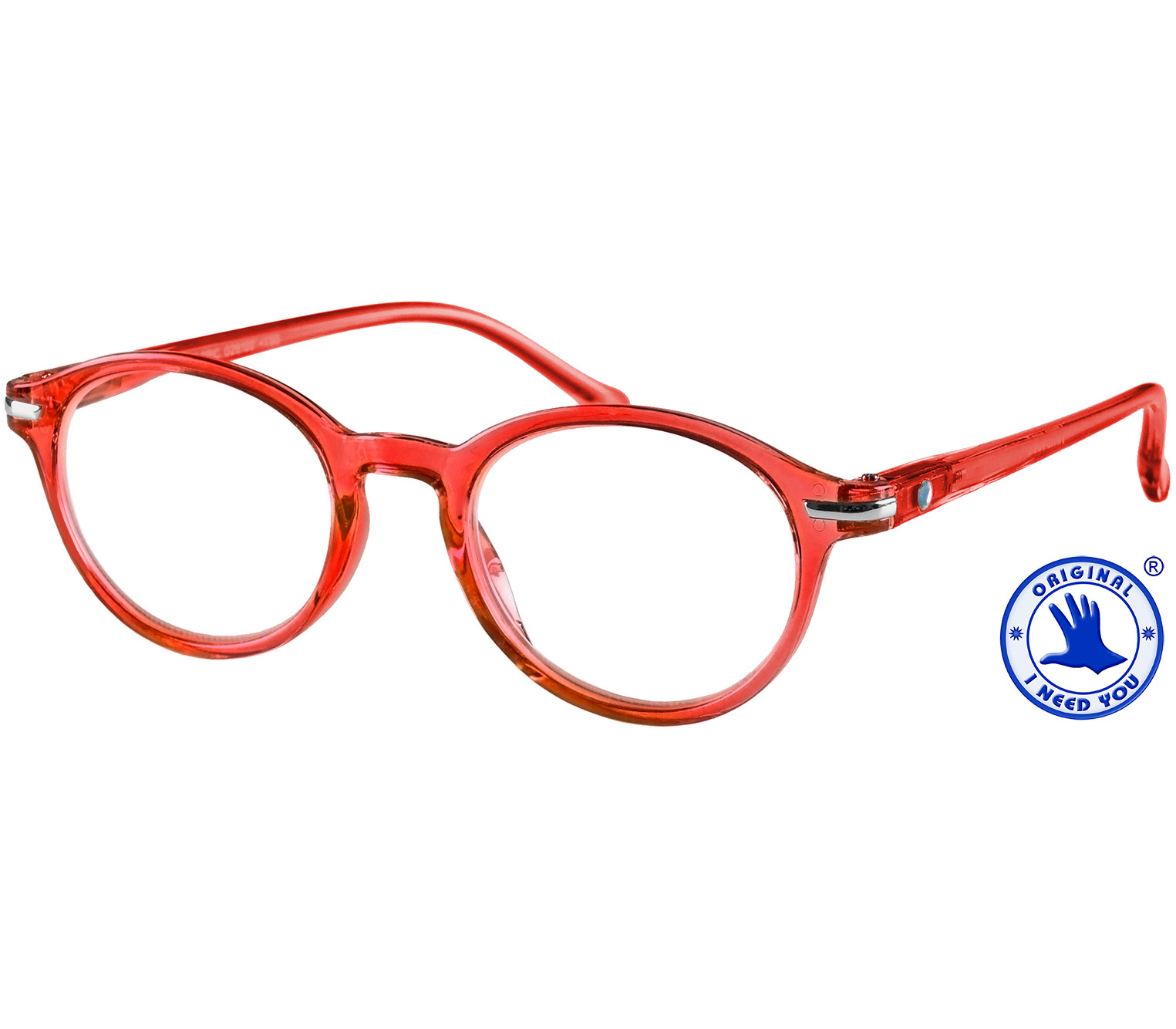 Main Image (Angle) - Tropic (Red) Retro Reading Glasses