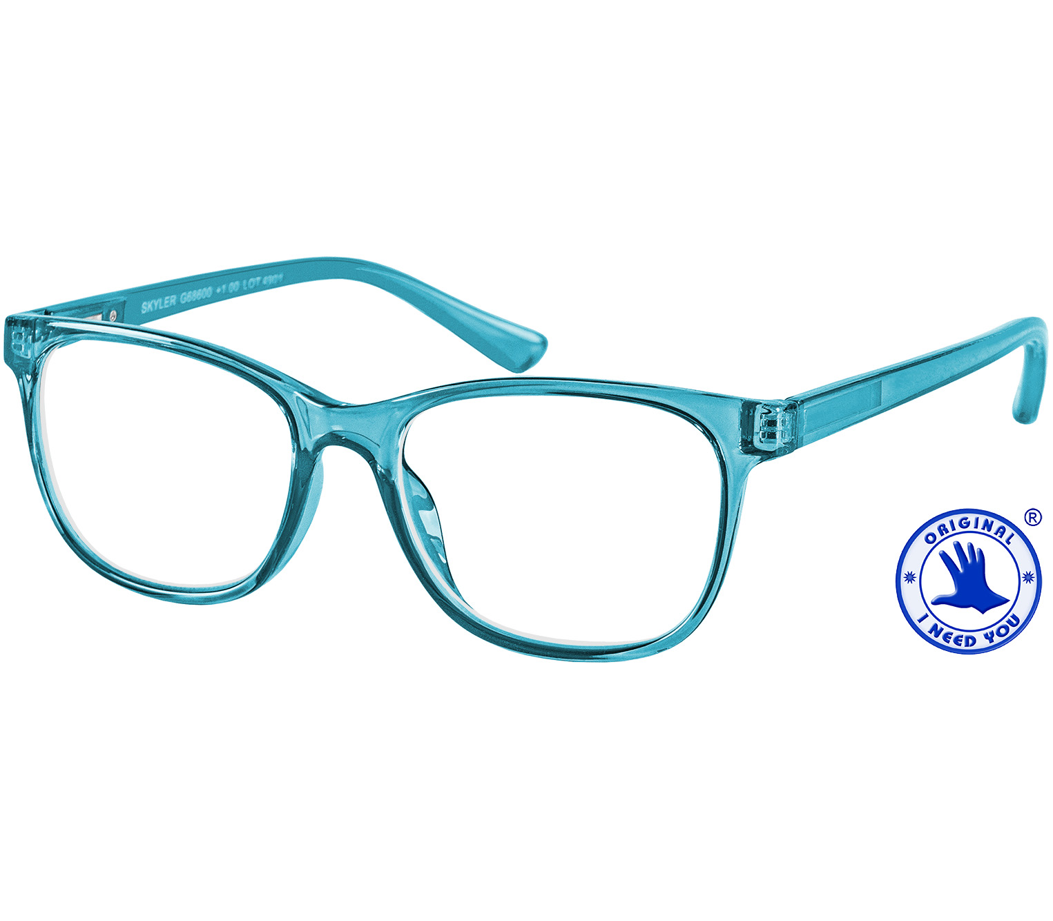 Main Image (Angle) - Bella (Blue) Cat Eye Reading Glasses