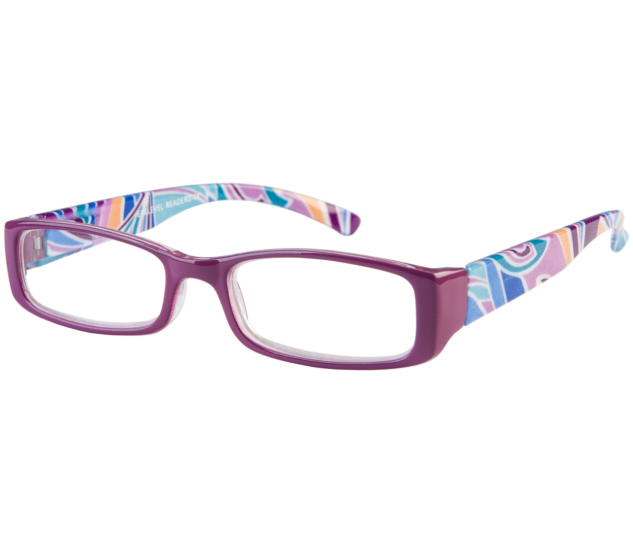 Main Image (Angle) - Santiago (Purple) Fashion Reading Glasses