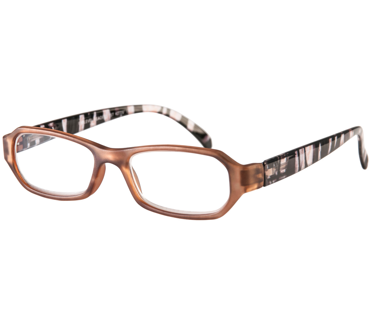 Main Image (Angle) - St Kitts (Brown) Fashion Reading Glasses